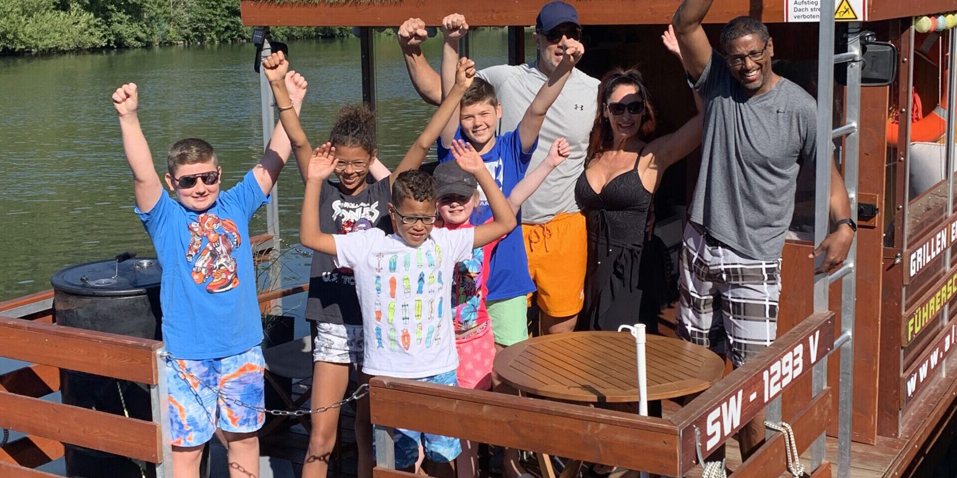 Spass auf dem Hausboot